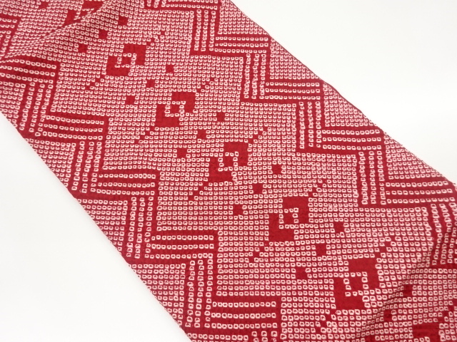 本総絞り幾何学模様名古屋帯